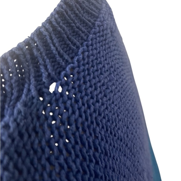 Vintage 20 Ans handmade knit sweater Blue Size Large RARE - Picture 10 of 16